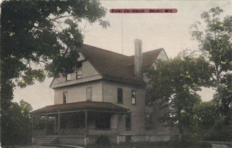 Sigma Chi House Postcard Wisconsin Historical Society