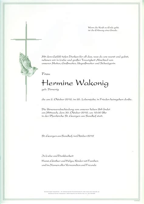 Parte F R Hermine Wakonig Pax Requiem