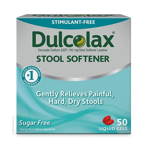 Buy Dulcolax Stool Softener Liquid Gels 50 Count Gentle Stimulant