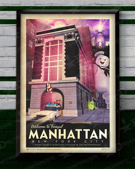 Ghostbusters Firehouse Headquarters NYC Travel Poster | Etsy