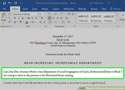 How To Write An Attestation Letter 15 Steps With Pictures