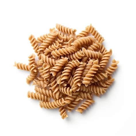 Premium Ai Image Raw Pasta Fusilli Isolated On White Background