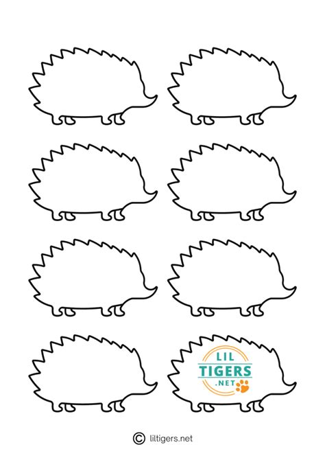 Free Printable Hedgehog Templates Lil Tigers