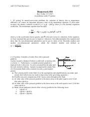 Hw Aae Fall Pdf Aae Fluid Mechanics Fall