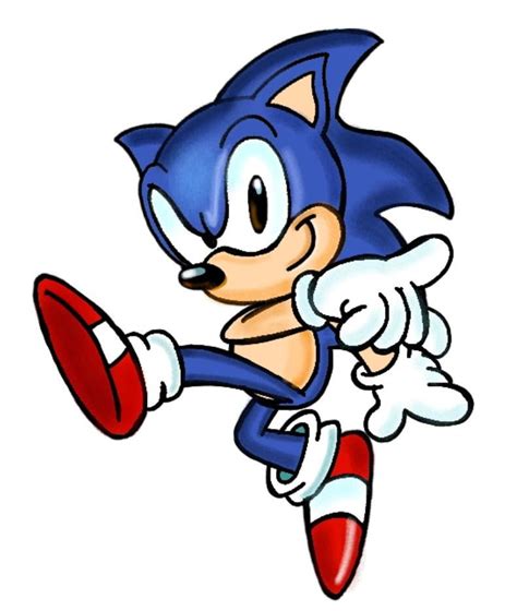 I Drew Classic American Sonic Doing The Smash Render Pose R