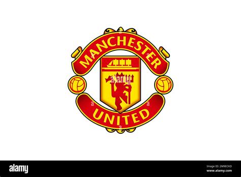 Manchester United F C Logo White Background Stock Photo Alamy