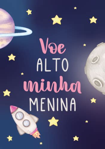 Quadro E Poster Voe Alto Minha Menina Espa O Quadrorama