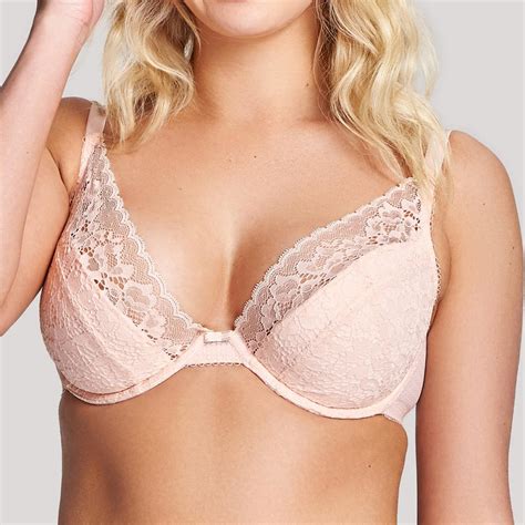 Soutien Gorge Plongeant Armatures Rose En Coton Cleo By Panache Lemon