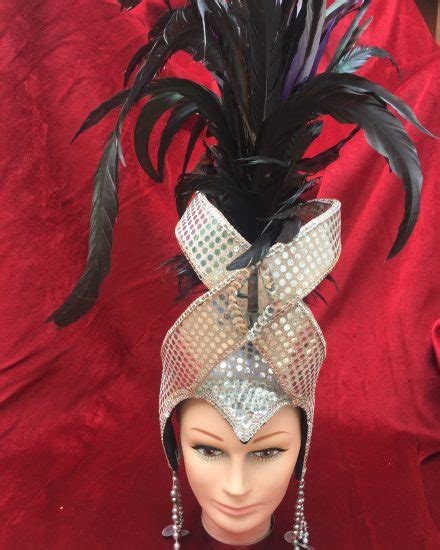 Masquerade Ladies Silver Las Vegas Showgirl Headdress For Hire