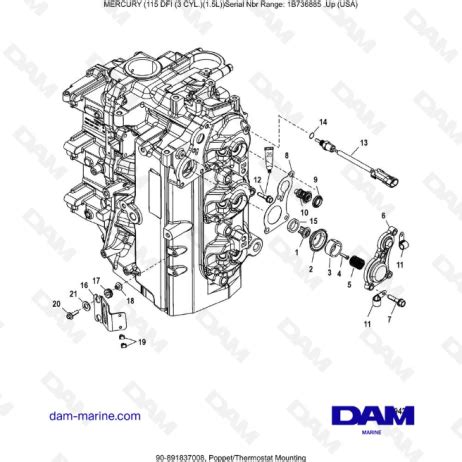 Mercury Optimax 115 Montaje De Asiento Termostato