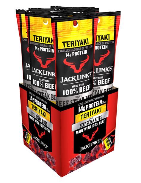 Teriyaki Beef Jerky Steak Bites High Protein Meat Snacks Jack Link S