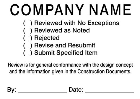 Simply Plan Reviewed Form Stamp W Custom Co Name Corp Connect