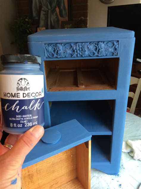 Loving This Nautical Blue Folk Art Chalk Paint From Joanns Mixed It