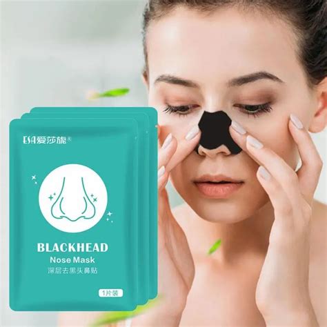 10pcspack Blackhead Nose Mask Clean Nose Patch Blackhead Remover Acne Deep Cleansing Peeling