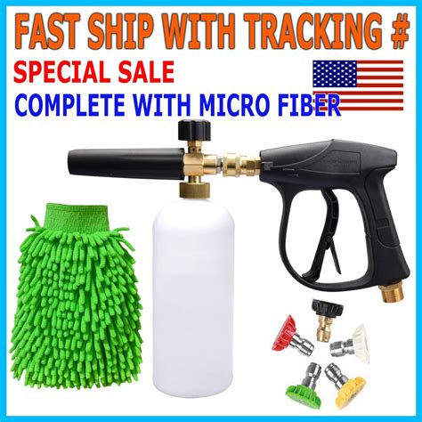 1 4 Snow Foam Pressure Washer Gun Car Wash Soap Lance Cannon Spray Jet