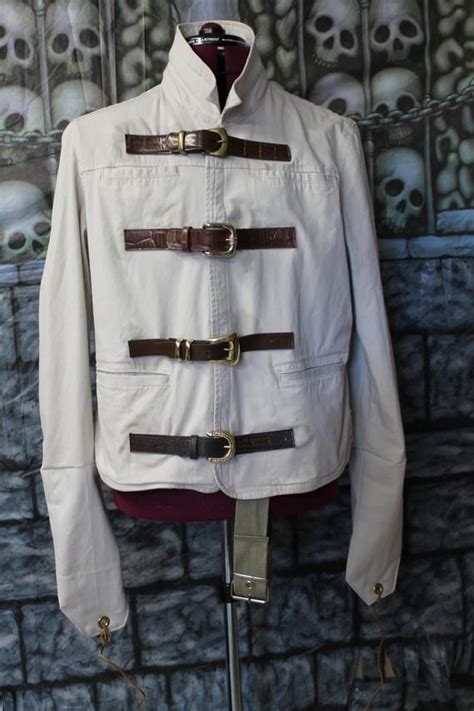 Straight Jacket Halloween Prop Insane Asylum Costume Etsy Straight