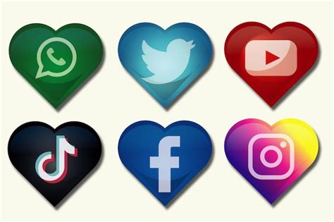 Vector De Iconos De Redes Sociales Con Logotipos De Facebook Instagram