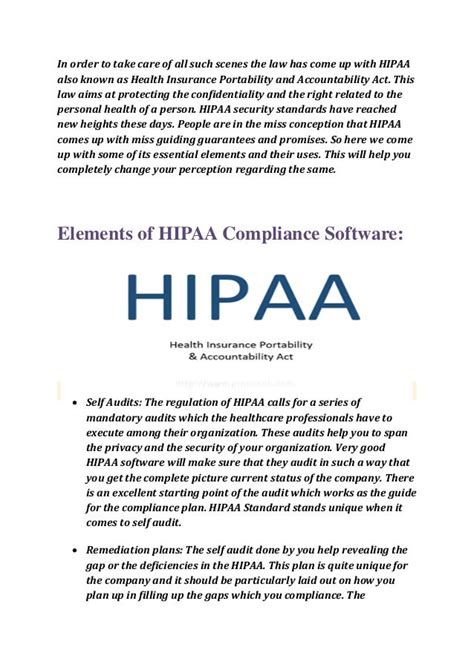 Elements Of Hipaa Compliance Software And Its Uses