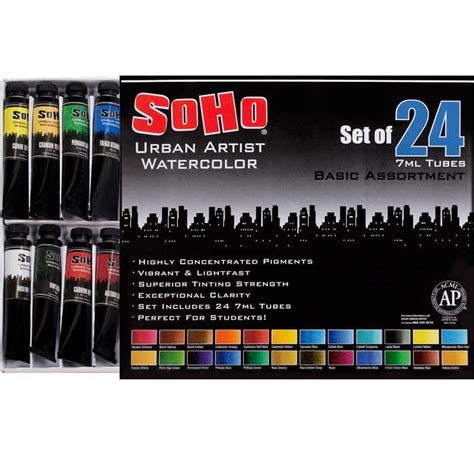 Soho Urban Artist Watercolor Set Highly Concentrated Watercolor Paints