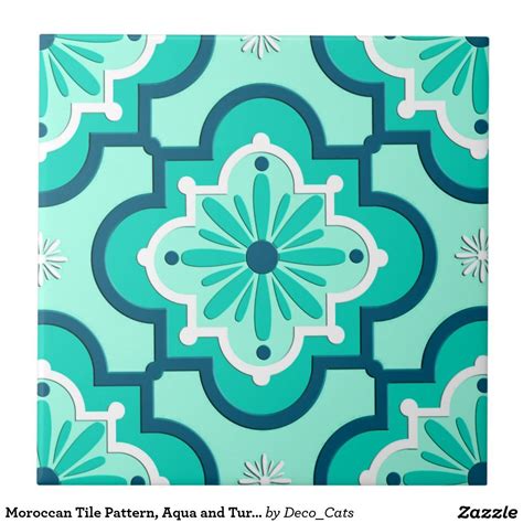 Moroccan Tile Pattern Aqua And Turquoise Style Tiles Southwest Colors