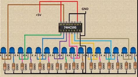 Leds Lights Chaser Using Ic 74hc595 And 555 Youtube