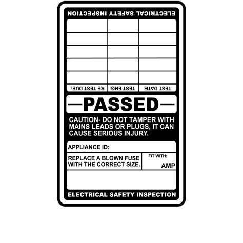 Pat Testing Cable Wrap Labels Portable Appliance Testing Label Bar