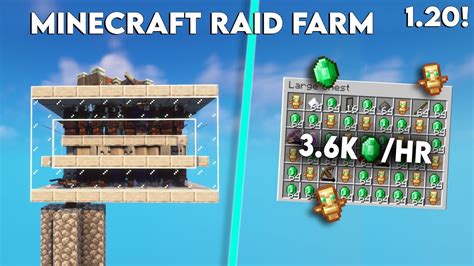 Minecraft Best Raid Farm 1 20 3600 Emerald Per Hour Raid Farm