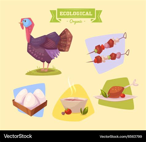 Farm animal and products made out of them Vector Image