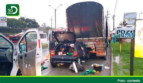 Trágico accidente en la autopista Medellín Bogotá deja dos muertos y