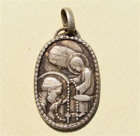 ANCIENNE MÉDAILLE RELIGIEUSE pèlerinage du rosaire Lourdes EUR 7 00