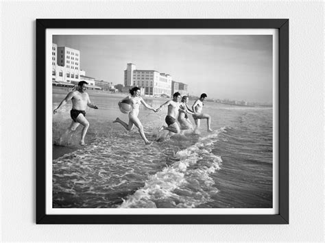 Vintage Photo Printable Friends At The Beach Black And Etsy