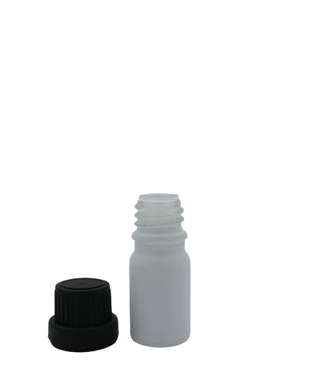 5ml Matte White Glass Bottles With 1mm Dripper Insert And Tamper Evident Cap Box Of 765