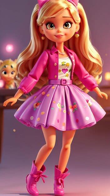 Premium AI Image | A Cute dancing barbie doll