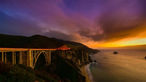 Bixby Creek Bridge Coastline Big Sur Coast Of California 4k 5k Hd