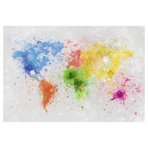 Tableau Toile Splash The World H X L M D Co Impression Sur