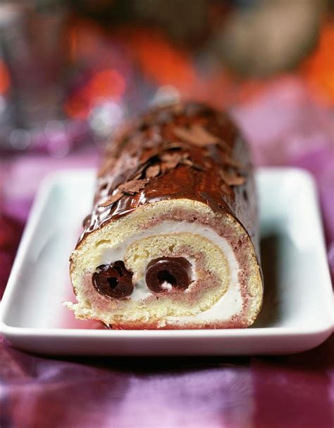 Sour Griotte Cherry Log Cake Photograph by Bilic - Fine Art America