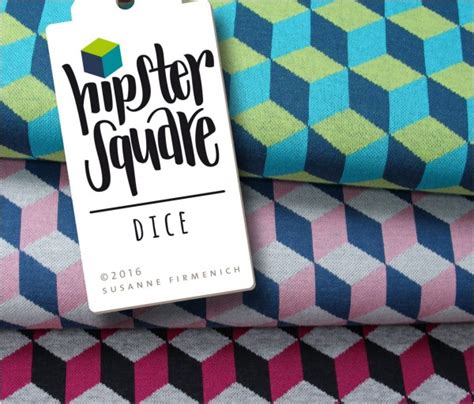 Jacquardjersey Hipster Square Dice By Albstoffe By Albstoffe Nach