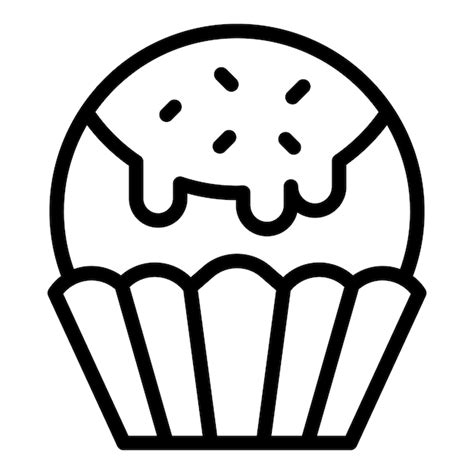 Premium Vector Icing Muffin Icon Outline Icing Muffin Vector Icon For