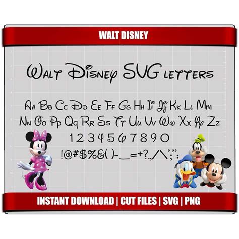 walt disney font svg letters alphabet, disney birthday party - Inspire ...