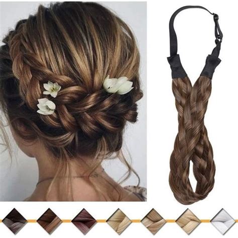 Cheveux Synthétiques Tressé Bandeau Taille Moyenne Tresses Bandeau Pour