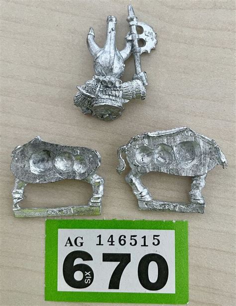 Games Workshop Warhammer Chaos Dwarf Bull Centaur Dwarves Metal Mint GW