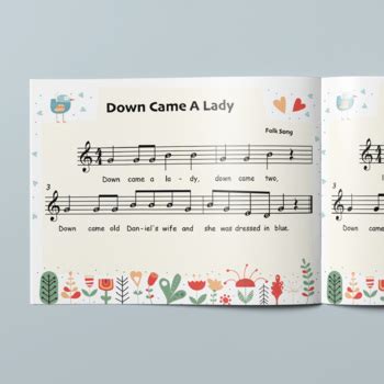 Down Came A Lady Folk Song Boomwhackers Recorder Sheet Music