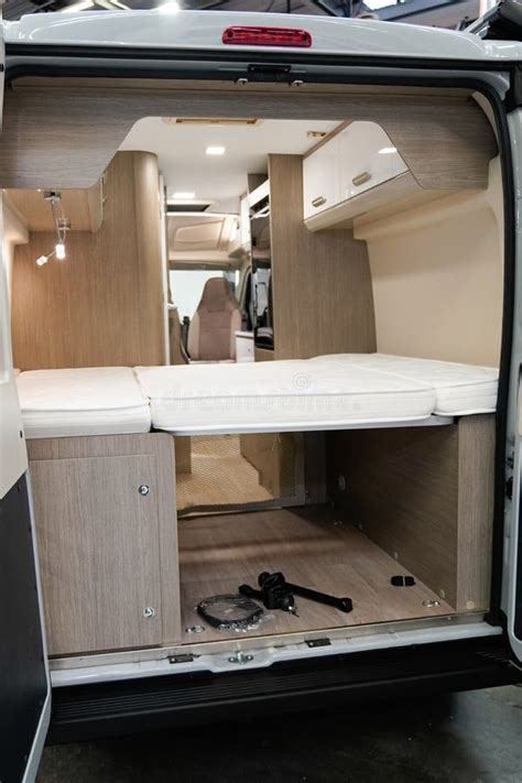 Vehicle Interior View of Motorhome Modern Camper Rv Van Stock Image ...