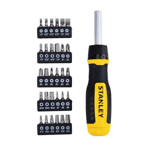 Stanley Multi Bit Ratcheting Screwdriver Set 30 Piece Stht60084 The