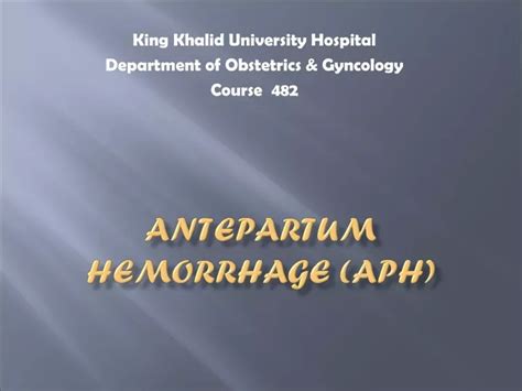 Ppt Antepartum Hemorrhage Aph Powerpoint Presentation Free Download Id9489077