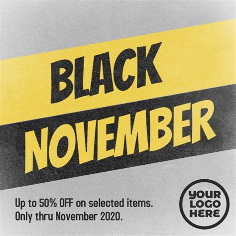 Black November Instagram Video Post Ad Template Postermywall