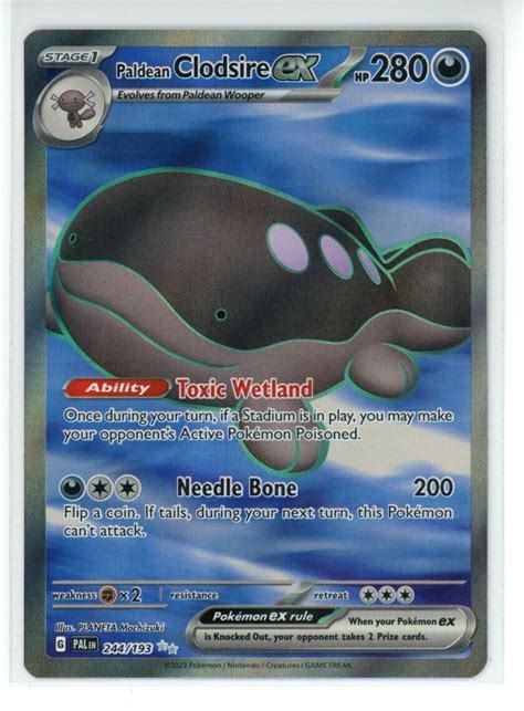 Pokémon TCG Paldean Clodsire ex 244 193 Paldea Evolved Holo Ultra Rare