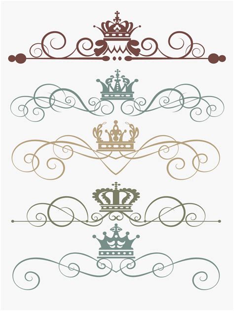 Pattern Border Png File - Crown Border Design Png, Transparent Png ...