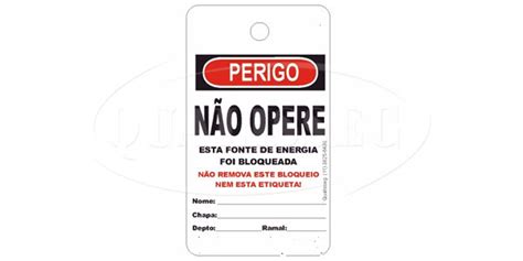 Etiqueta Em Pvc Para Identifica O De Bloqueio Q E Qualisseg