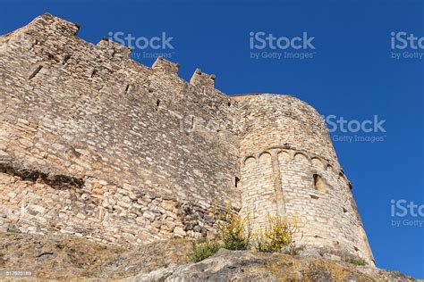 Medieval Stone Castle In Ancient Calafell Town Spain Stock Photo